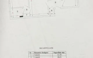 Apartament 3 camere  Etaj 2/4 | Metrou Costin Georgian - Schiță 14