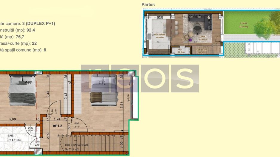 APARTAMENT 3 CAMERE DUPLEX| DOMENII | BLOC 2023 - Poză 1