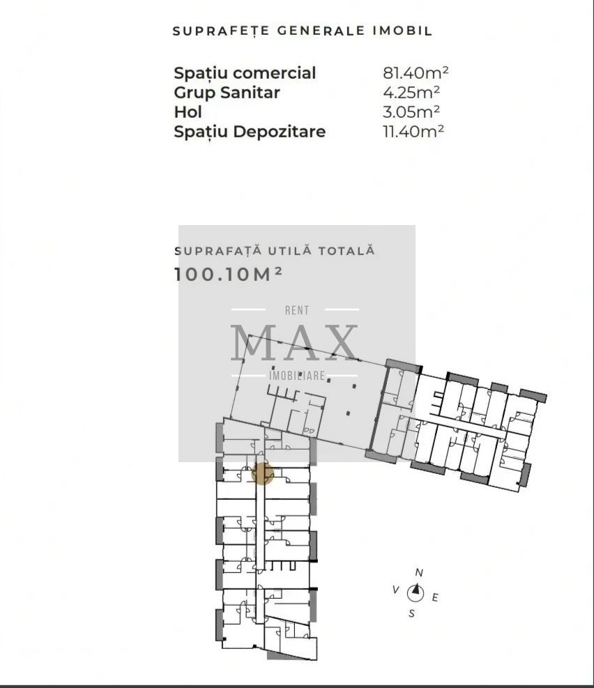 Spațiu comercial de vânzare Mărăști Fabricii 100,1 mp - Poză 2