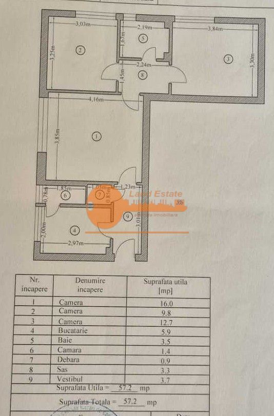 Apartament 3 camere | Iancului | 5 minute de metrou - Schiță 12