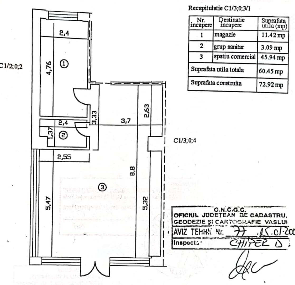 DE INCHIRIAT - Spatiu comercial/birouri, VASLUI - zona TRAIAN; - Poză 2