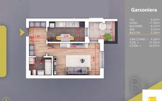 Garsoniera moderna de inchiriat, Parcare – Pallady / Drumul Gura Calitei - Schiță 10