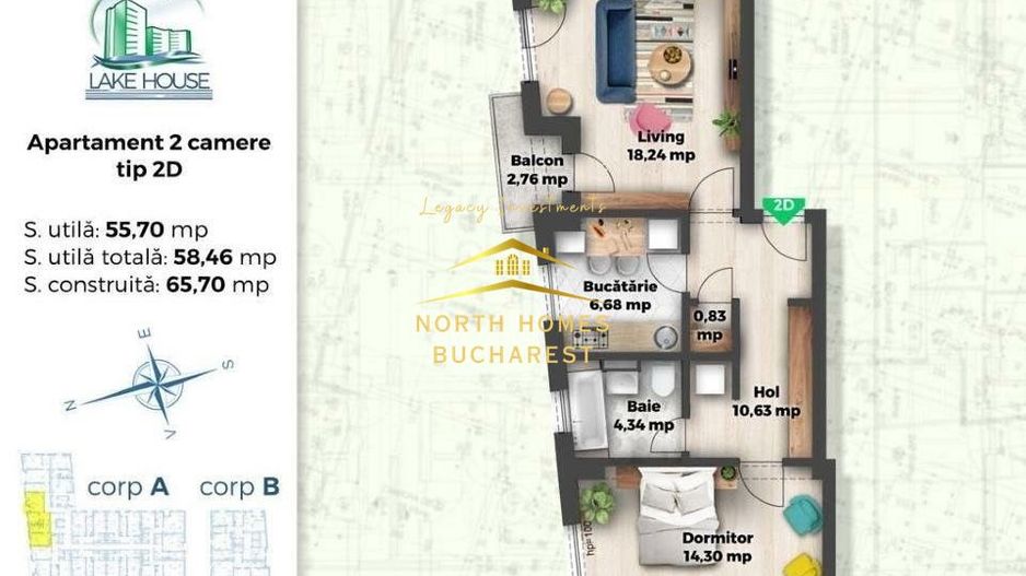 Apartament nou de 2 camere in zona Sisesti - Ocazie unica! - Poză 13