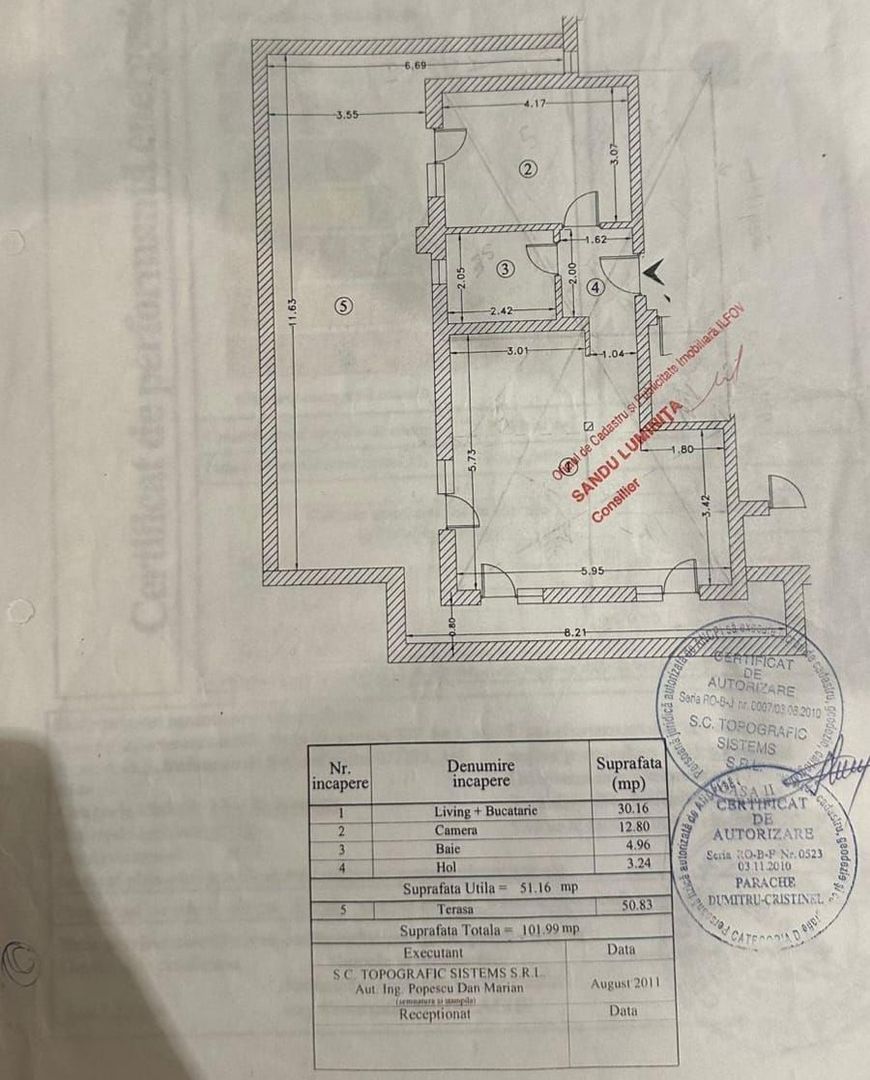 Apartament de 2 camere in Cosmopolis cu terasa de 50 mp, faza 1 - Schiță 35