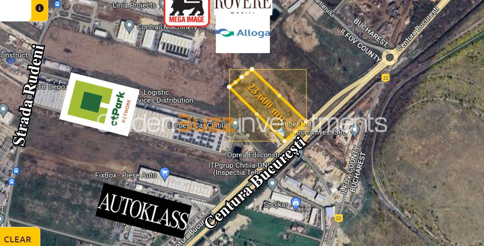 Teren de Vânzare Autorizat – Chitila | 23.600 mp | D: 85 m | - Poză 1