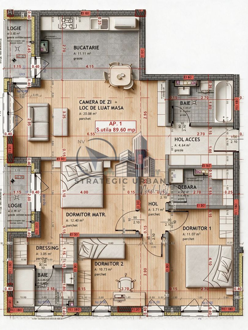 Apartament 4 camere, finisat nou – Ansamblul Oncos - Poză 19