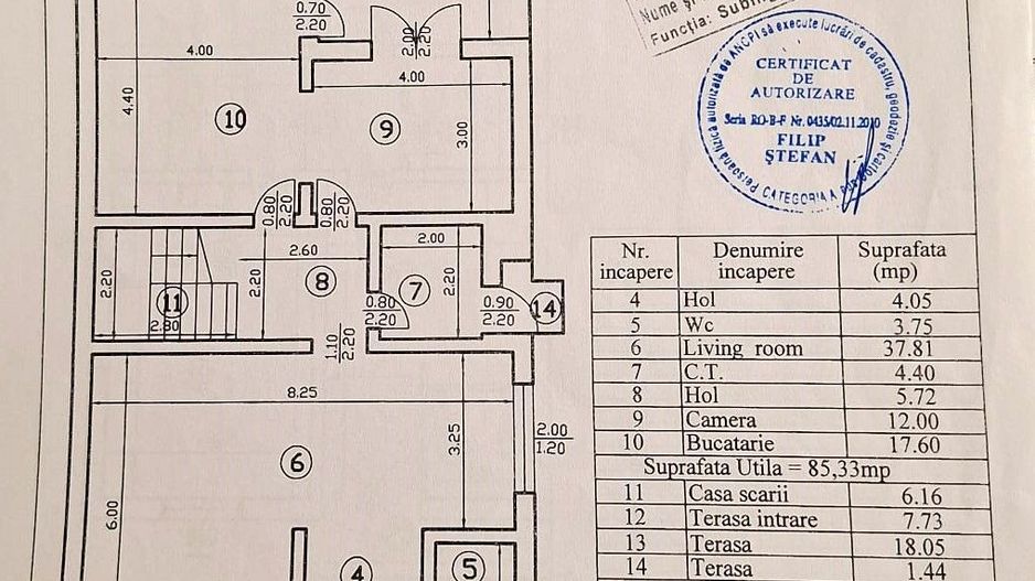 Vilă individuală 6 camere, teren 903 mp ! - Schiță 12