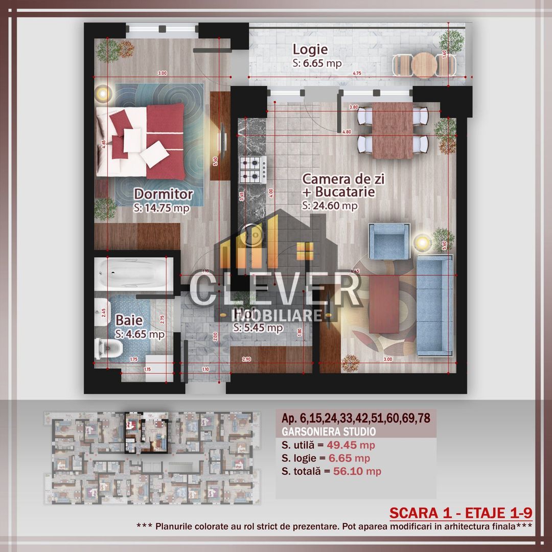 2 camere cu bucătărie open-space | Comision 0 | Metrou Teclu - Poză 6