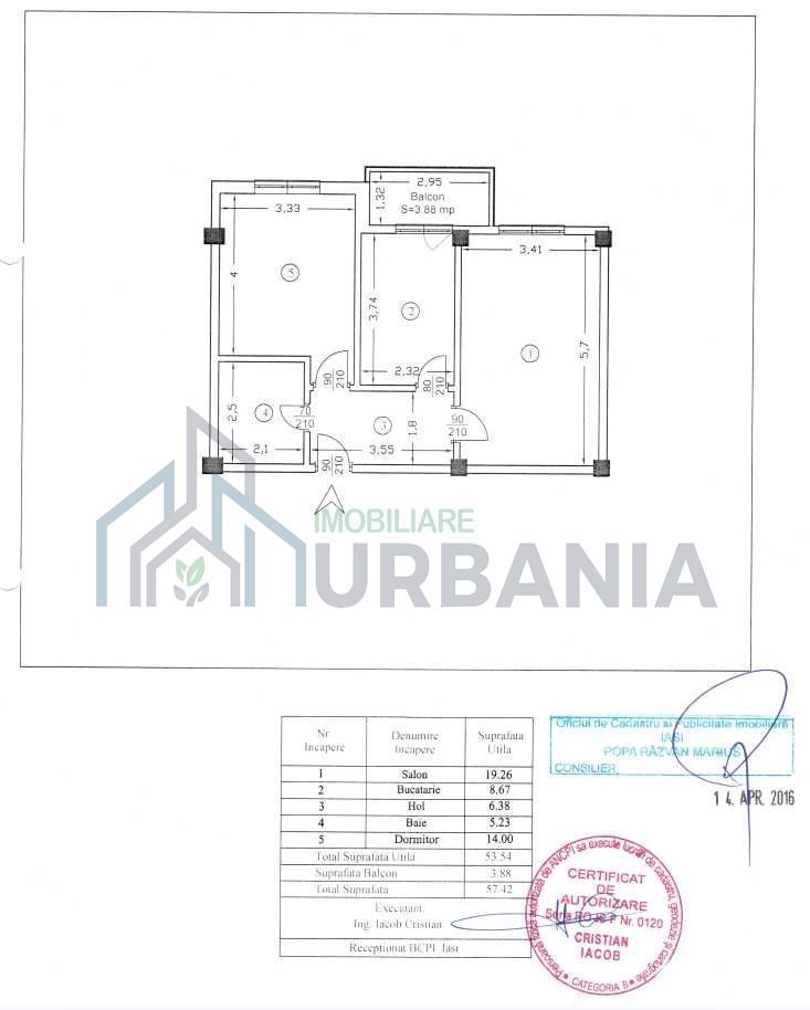 Apartament 2 camere decomandat - Hotel Capitol Iasi - Poză 1