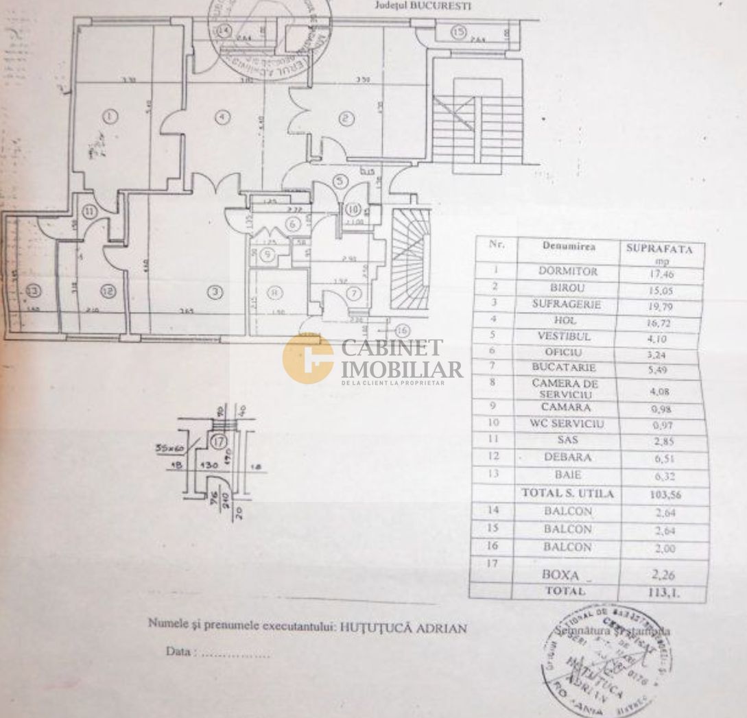 4 camere 113mp | Universitate | Parcare subterana | Boxa - Schiță 24
