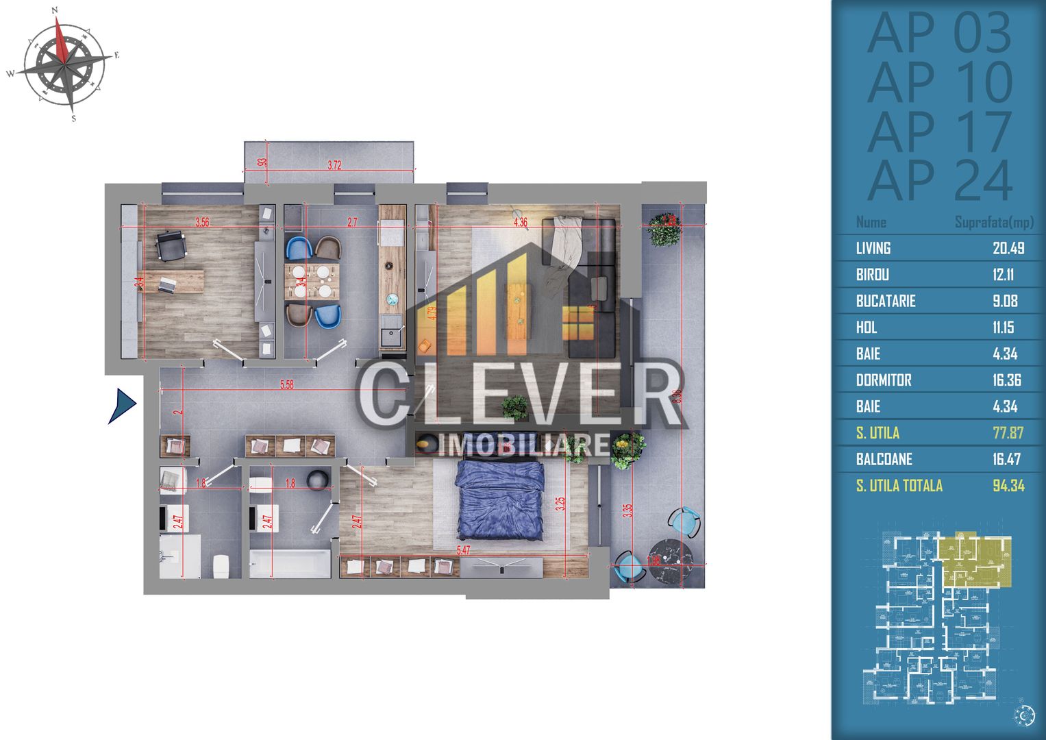 Apartament 3 camere 5 Min. Statie STB Titan-Pallady - Poză 1