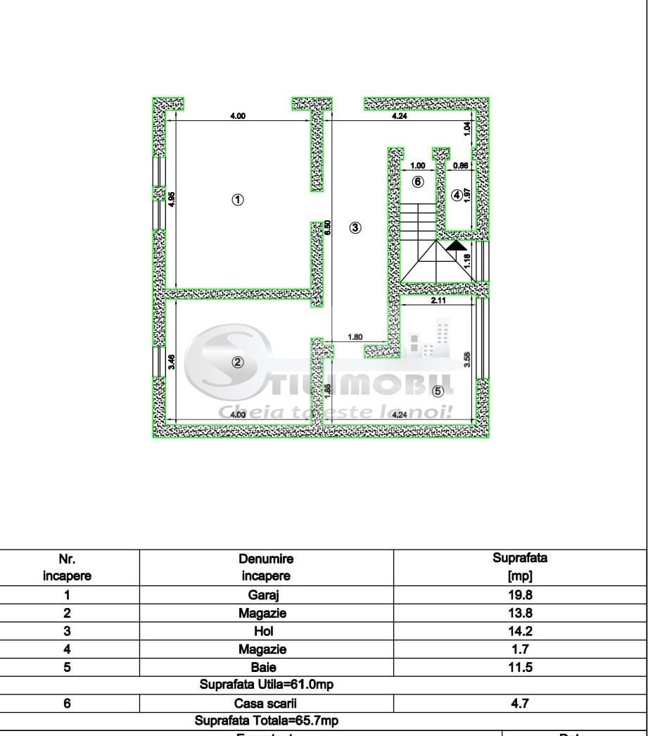 Casă pe trei niveluri, 264 mp utili + Foisor ,teren 2400 mp. - Schiță 15