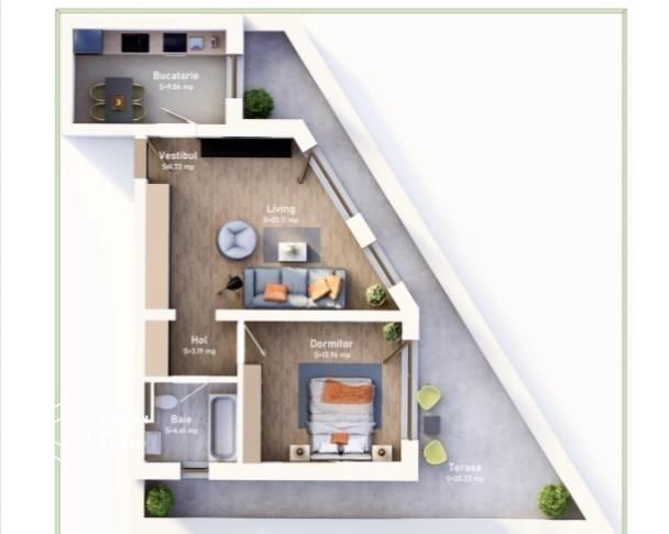 Apartament 2camere 83mp unic în ansamblu, cu terasă atipică și vedere panoramică - Poză 1