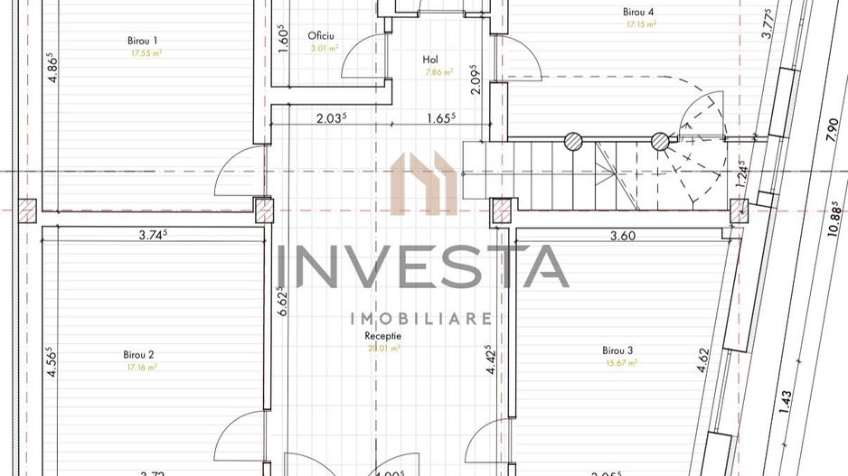 Cladire Individuala 311 mp |  Central | Ideal pentru Birouri, Clinica! - Schiță 2