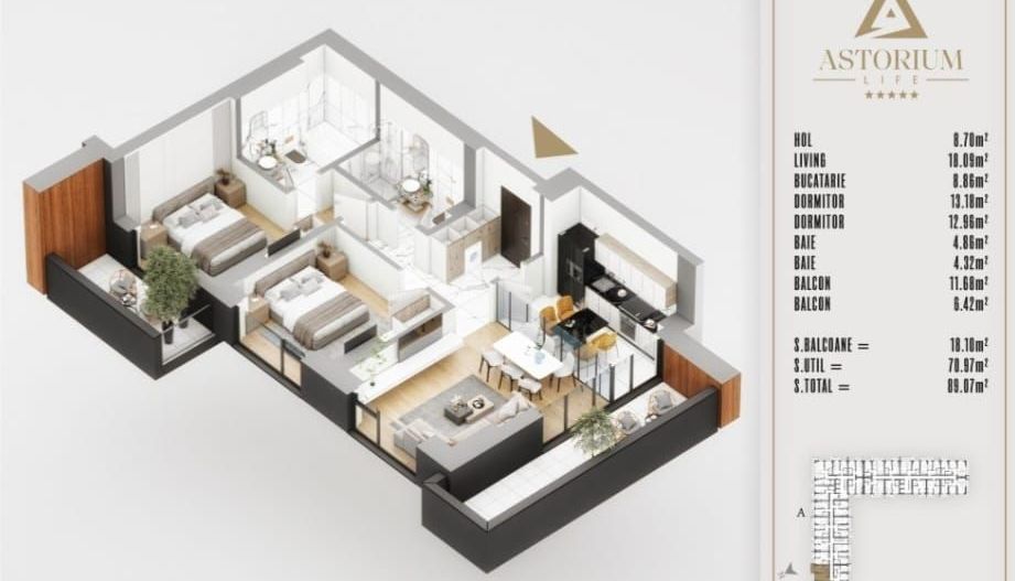 AP. 3CAM. DECOMANDAT-BLOC FINALIZAT, MUTARE IMEDIATA / ASTORIUM! - Poză 2