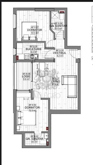 3 camere | Lizeanu – Viitorului | Bloc Nou 2025 | Inelul Central - Schiță 14
