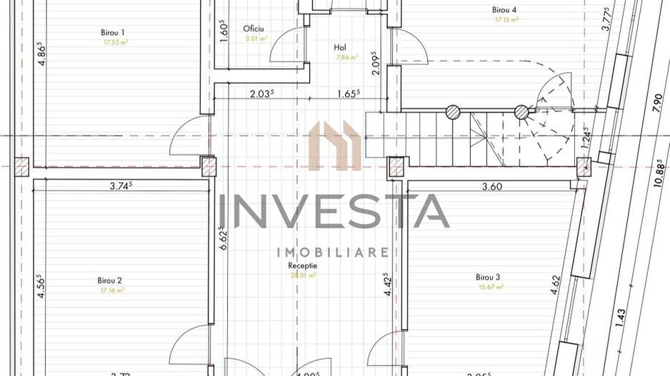 Cladire Individuala 311 mp |  Central | Ideal pentru Birouri, Clinica! - Schiță 2