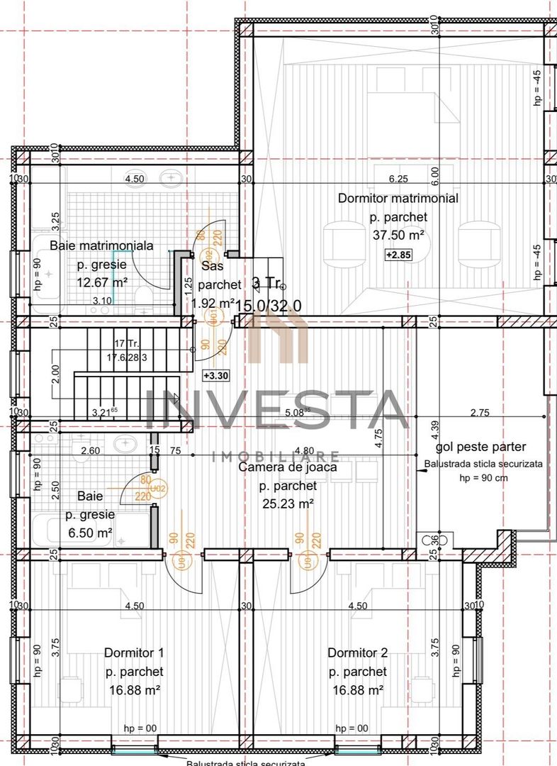 Casa Smart Premium, 5 camere, 278 mp, cartier privat, Floresti - Schiță 15