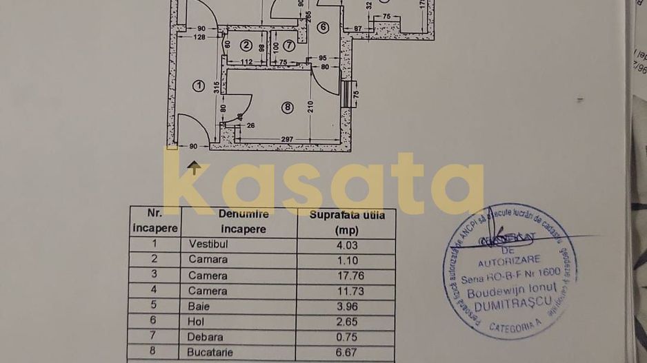 Apartament 2 Camere Vanzare | Metrou Gorjului | Renovat - Schiță 28