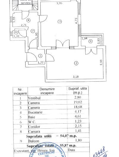 APARTAMENT 2 CAMERE | CLADIRE FARA RISC - Schiță 10