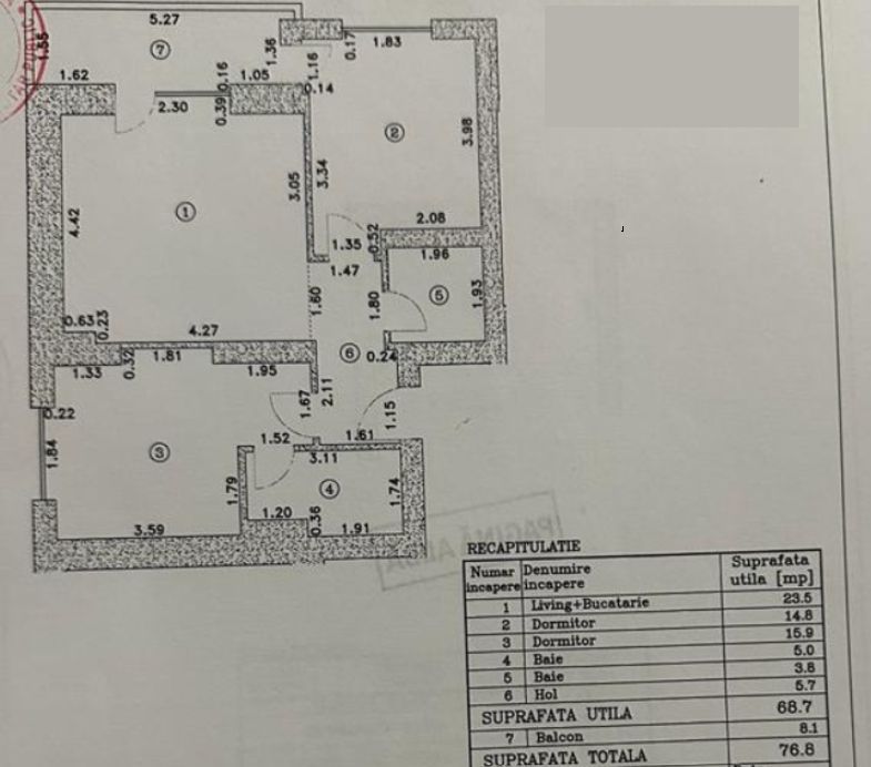 3 Camere | 2 Bai | Posibilitate Parcare Subterana | Cortina North - Schiță 20