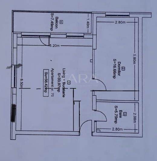 Apartament cu 2 camere de vanzare zona Vest - Poză 5