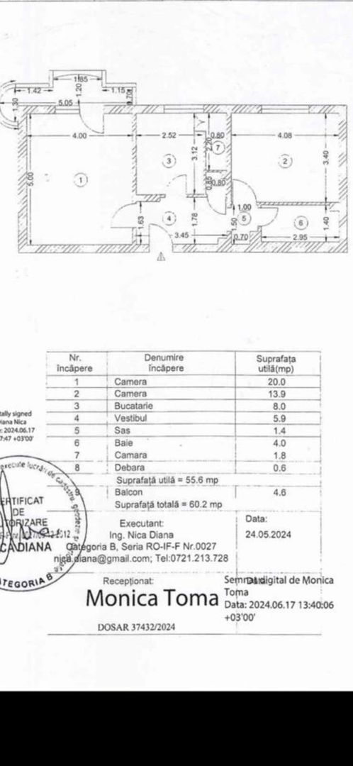 Apartament 2 camere, 60 mp, decomandat, etaj 8/8, 13 Septembrie, terasa refacuta - Poză 13