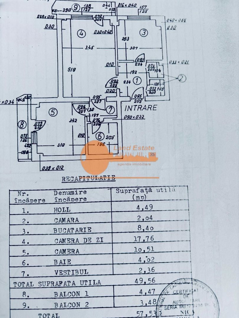 Apartament 2 camere | 57 mp | 2 balcoane | Calea Moșilor - Schiță 8