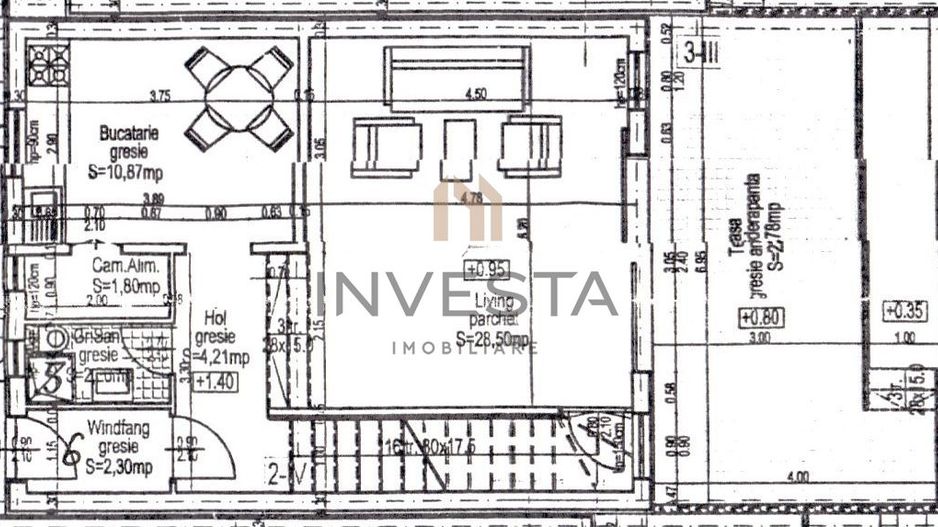 Apartament 3 camere cu gradina proprie si parcare, Grand Hotel Italia - Schiță 14