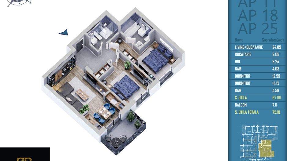 3 camere  finalizare rapida Titan -Pallady parcul Teilor - Schiță 13