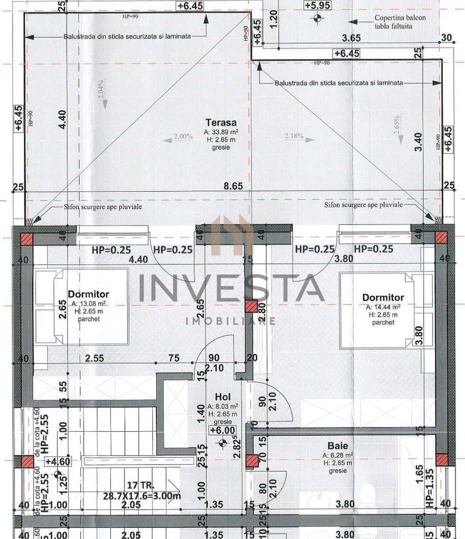Apartament in vila! 4 camere suprafata utila 115 mp! Terasa de 34 mp! - Schiță 3