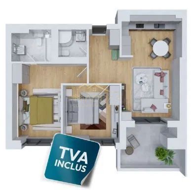 Apartament cu 3 camere *Mobilat Complet* inchiriat + Parcare // Pipera - Schiță 20