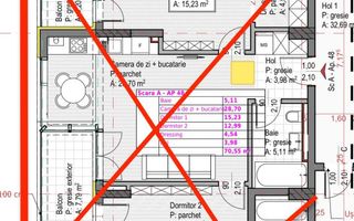 APARTAMENT DE VANZARE 3 CAMERE 2 BALCOANE - Poză 3
