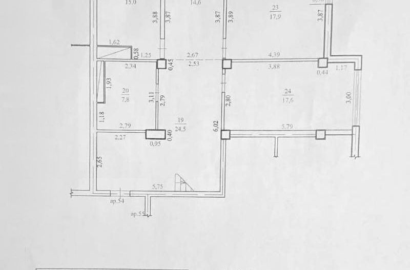 Vânzare, penthouse, 4 camere, bulevardul Decebal, Botanica - Schiță 53