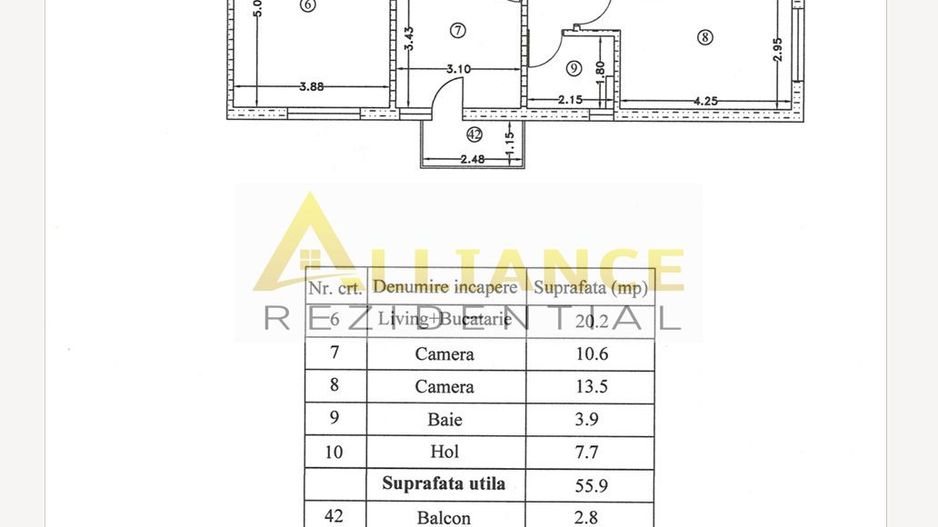 Leordeni Apartament 3 camere cu parcare inclusa - Poză 16