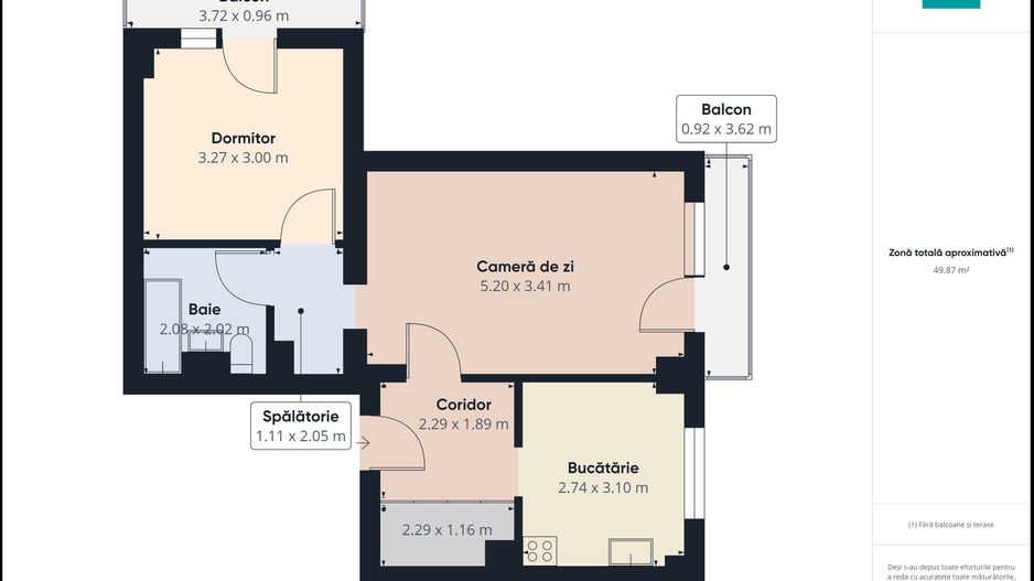 Apartament cu două camere în Micalaca - Poză 7