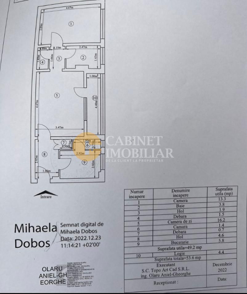 Etaj 2 apartament cu 2 camere 54mp renovat zona Tatarasi-Dispecer - Poză 9