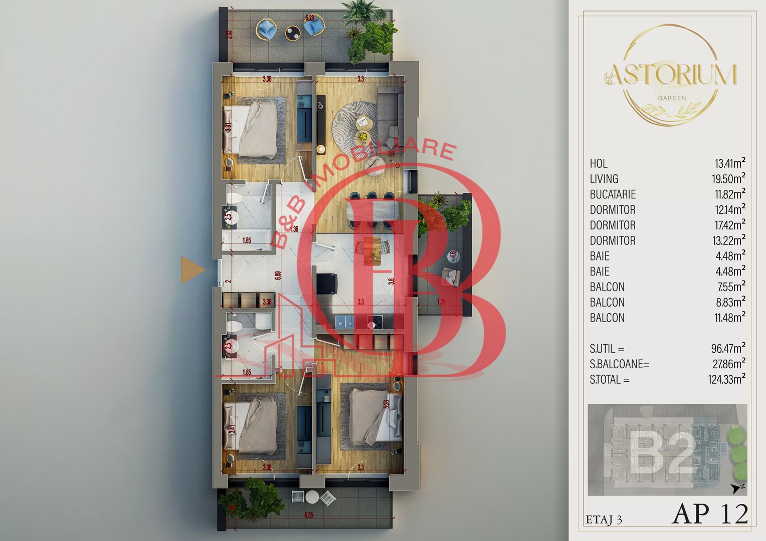 4 camere finalizat Complex Premium-piscina - pista alergare in incinta - Schiță 25