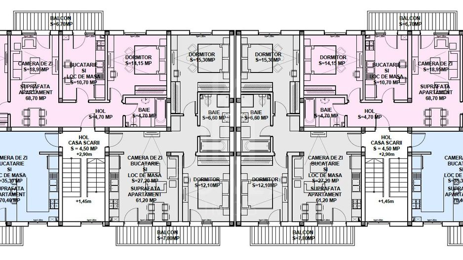 Apartamente noi cu 2 și 3 camere în Sibiu – zona Doamna Stanca Central. - Poză 5