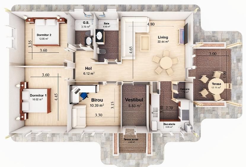 Casa Parter , 105 mp utili, teren 650 mp, Izvorani - Poză 8
