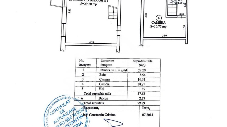 Aparatament 3 camere Zona V.Milea - mansarda - Poză 27