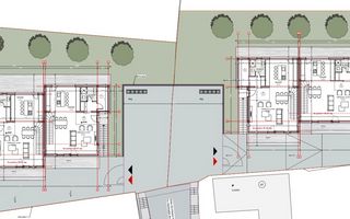 Teren cu autorizatie pentru 2 duplexuri, 4 unitati locative! - Schiță 4
