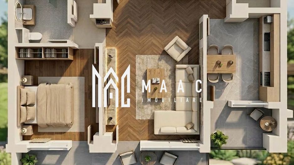 Apartament | 2 camere | 66,45 MPU  | 2 Balcoane | Veterani - Poză 1