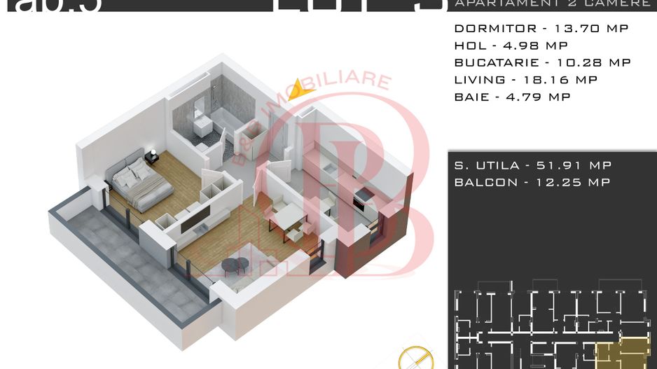 Th. Pallady-Metrou Teclu-2 camere Promo Parcare Subterana - Schiță 12