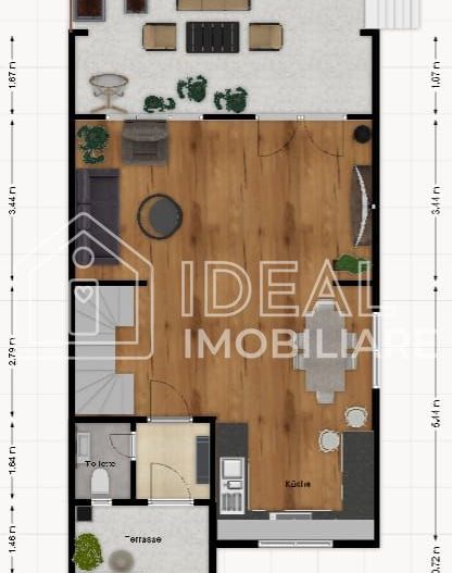 Casa Tip Duplex cu 4 camere si carport, in Cartierul Arhitectilor - Schiță 15