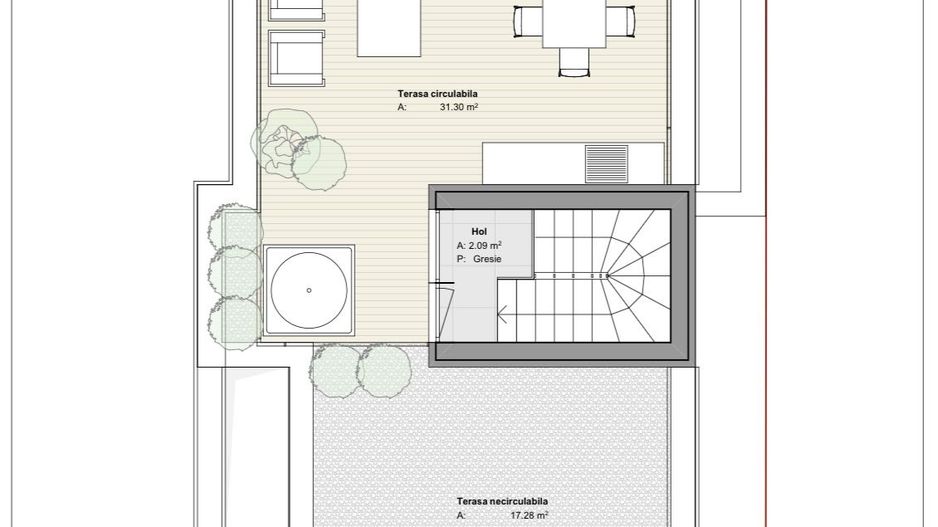 Casa individuala - 149 mp util - terasa rooftop cu jacuzzi de 32 mp - Poză 11