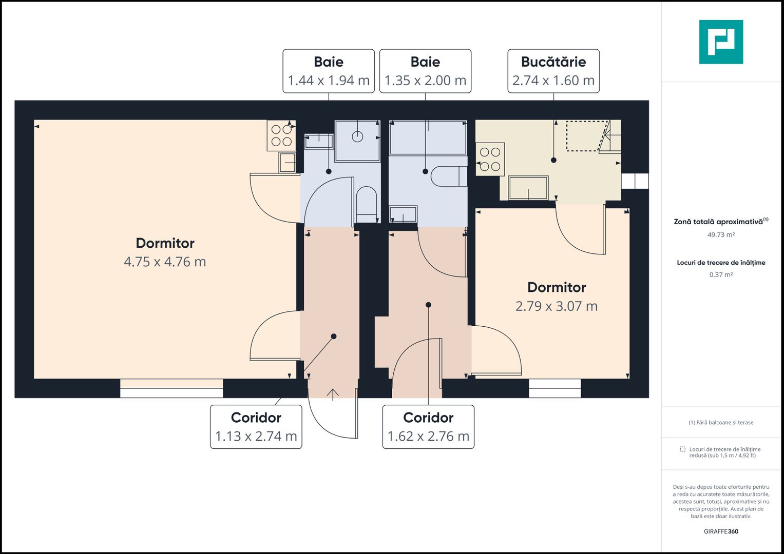 Apartament cu 2 camere în imobil central - Poză 16