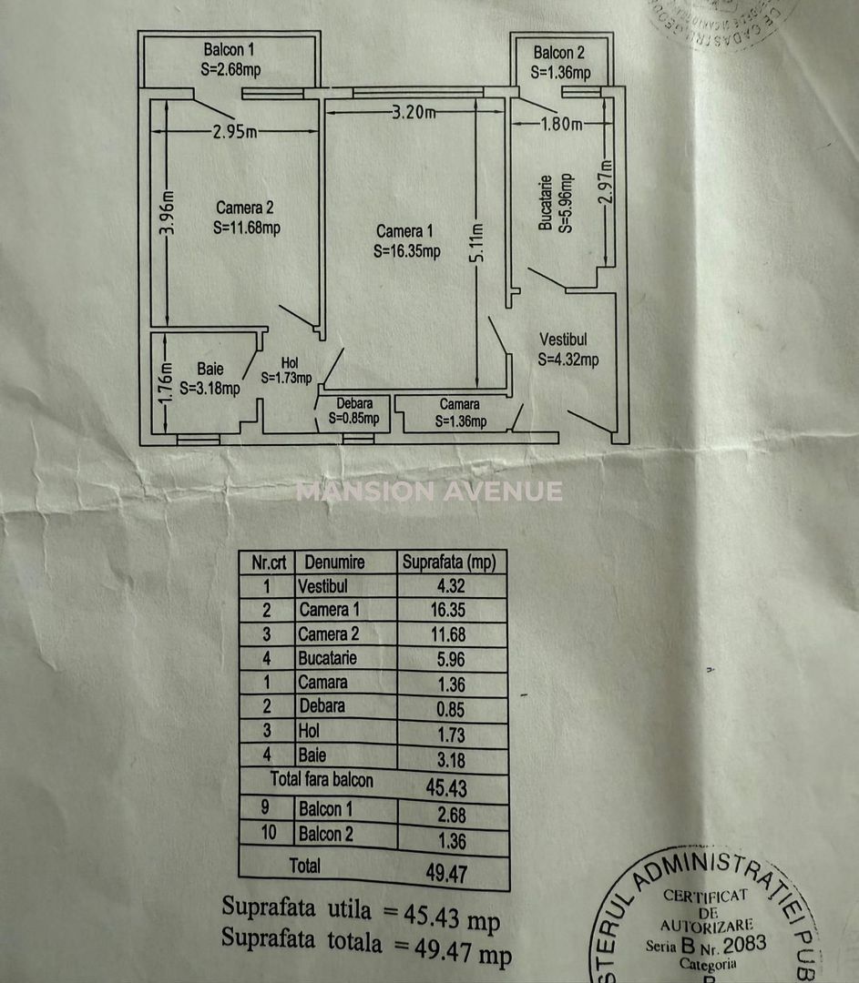 Apartament 2 camere,  Perla, Sos. Stefan cel Mare/Calea Dorobanti - Schiță 13