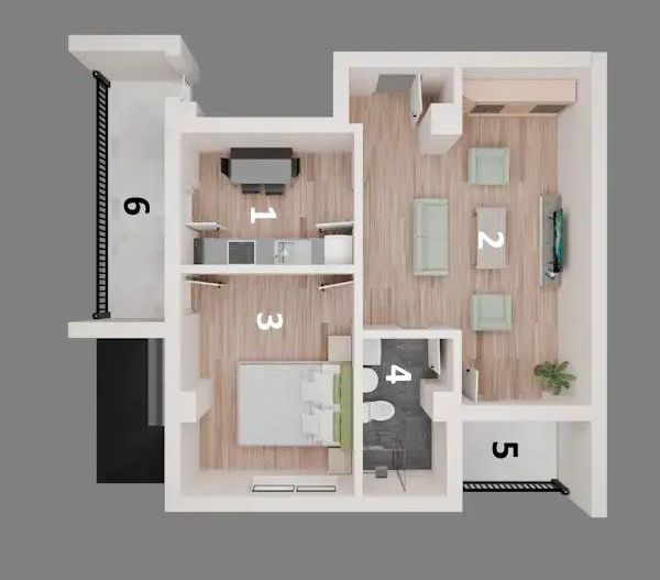 Apartamente GATA Otopeni central 2 camere, PARCARE SUBTERANA - Poză 10