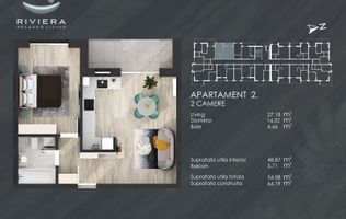 InvestZone vinde apartament 2 camere in complexul Riviera Oradea